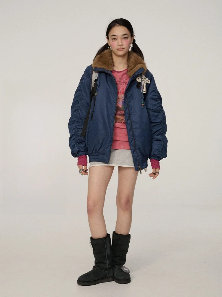 Achihara Short Cotton Jacket 2026 Winter New Style Warmth Fur Collar Quilted Coat Women's Casual Wear Zipper Closure Long Sleeve
Achihara Short Cotton Jacket 2026 Winter New Style Warmth Fur Collar Quilted Coat Women's Casual Wear Zipper Closure Long Sleeve