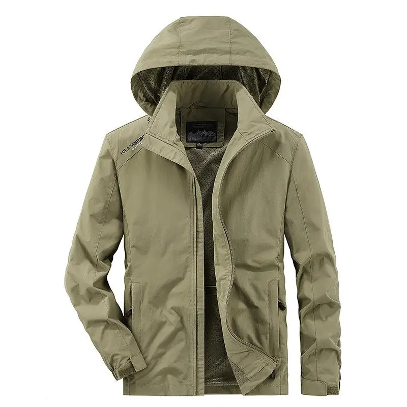 Sporty Men's Light Jacket Spring Autumn Casual Workwear Coat with Hood Windbreaker Polyester Fiber Zipper Pocket Regular Length
Sporty Men's Light Jacket Spring Autumn Casual Workwear Coat with Hood Windbreaker Polyester Fiber Zipper Pocket Regular Length