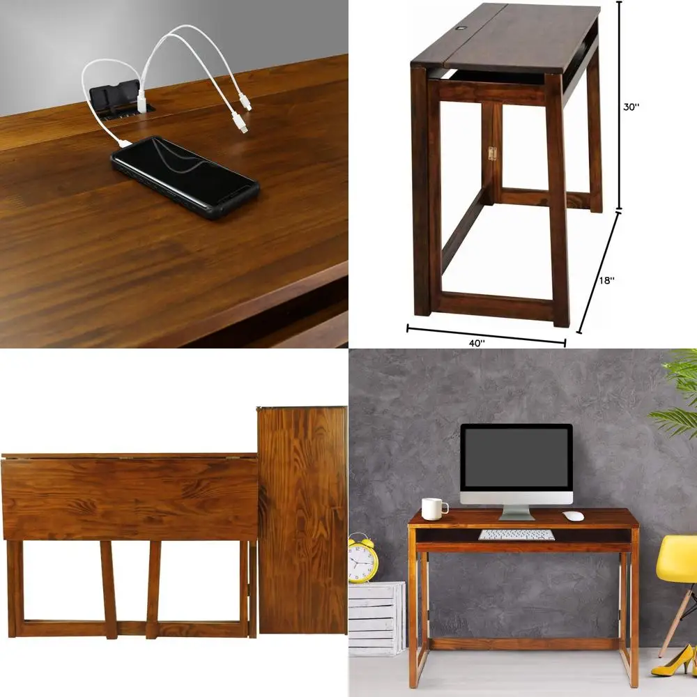 Desk with Pull-Out Shelf & USB Charging Ports
Desk with Pull-Out Shelf & USB Charging Ports