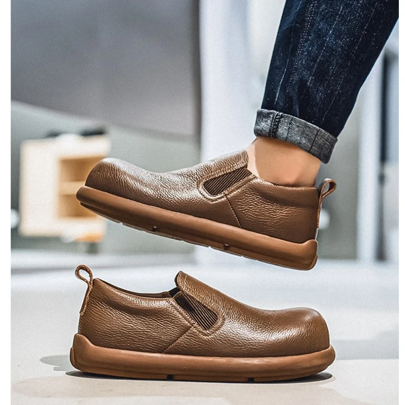 Four Seasons Casual Men Flat Low Top Shallow Mouth Round Head Cover Wear Retro Style New Wear-resistant Non-slip Shoes
Four Seasons Casual Men Flat Low Top Shallow Mouth Round Head Cover Wear Retro Style New Wear-resistant Non-slip Shoes