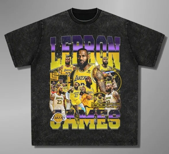 Summer Vintage Washed Crew Neck T-Shirt LeBron James Y2k Lithographic Print T-Shirt Large Size Men's and Women's Top T-Shirt
Summer Vintage Washed Crew Neck T-Shirt LeBron James Y2k Lithographic Print T-Shirt Large Size Men's and Women's Top T-Shirt