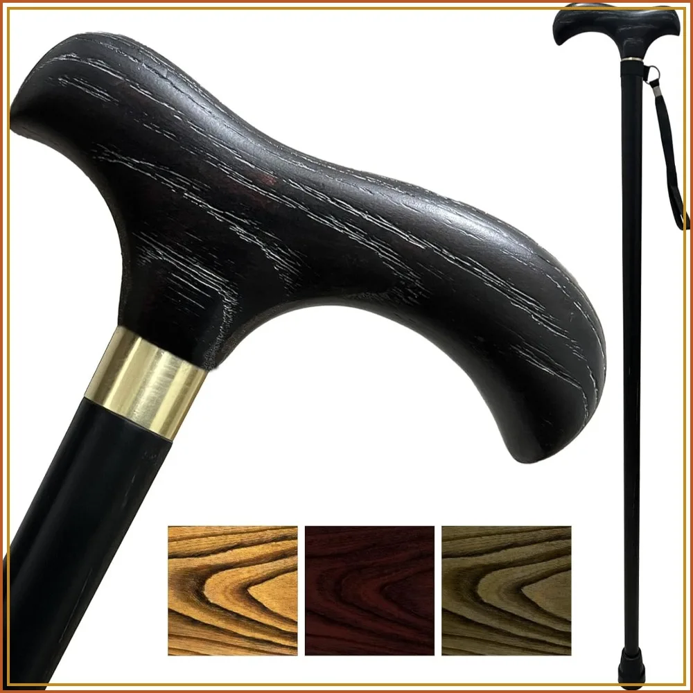 Handmade Wooden Walking Canes Stylish Hardwood Walking Sticks with Wrist Strap and Rubber Tips - 36 Inches
Handmade Wooden Walking Canes Stylish Hardwood Walking Sticks with Wrist Strap and Rubber Tips - 36 Inches
