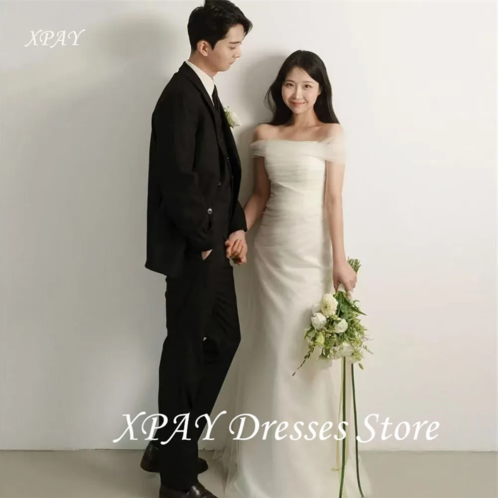 XPAY Fairy Soft Tulle Wedding Dresses Korea Photo shoot Off Shoulder Floor Length Bride Gowns Corset Back Princess 웨딩드레스
XPAY Fairy Soft Tulle Wedding Dresses Korea Photo shoot Off Shoulder Floor Length Bride Gowns Corset Back Princess 웨딩드레스