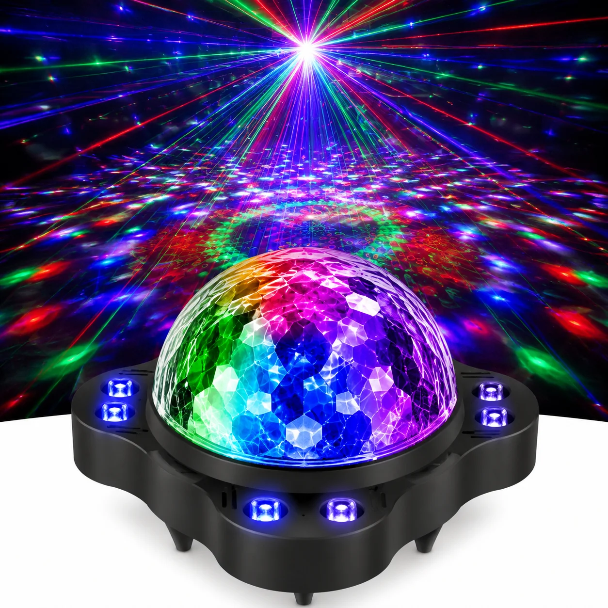 Colorful Disco Party Light with Laser Projector Effects, Portable Dj Lighting for Christmas, Halloween, Birthday, Wedding and More
Colorful Disco Party Light with Laser Projector Effects, Portable Dj Lighting for Christmas, Halloween, Birthday, Wedding and More