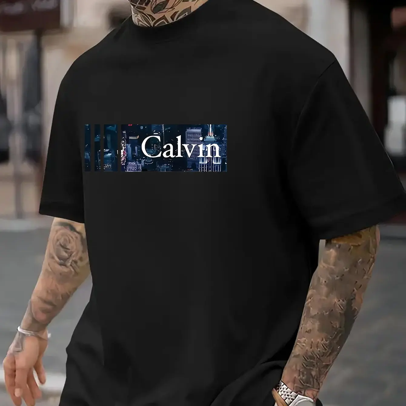 Мужская футболка Royal Blue с рисунком Calvin, дышащая, с короткими рукавами, свободная повседневная спортивная одежда для фитнеса на открытом воздухе
Мужская футболка Royal Blue с рисунком Calvin, дышащая, с короткими рукавами, свободная повседневная спортивная одежда для фитнеса на открытом воздухе
