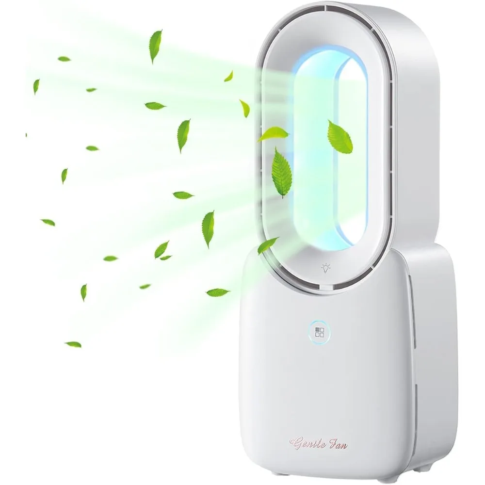 2024 New Desk Fan,Portable Bladeless Fan 11.8 Inch Small Personal Cooling Fan with 5 Colors Touch Control LED Light
2024 New Desk Fan,Portable Bladeless Fan 11.8 Inch Small Personal Cooling Fan with 5 Colors Touch Control LED Light