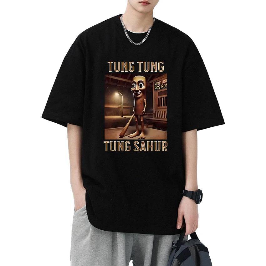 New in Tung Tung Tung Sahur short sleeve T-shirts Unisex Italian Brainrot Funny Meme Graphic T shirt Men Women 100% Cotton Tops
New in Tung Tung Tung Sahur short sleeve T-shirts Unisex Italian Brainrot Funny Meme Graphic T shirt Men Women 100% Cotton Tops