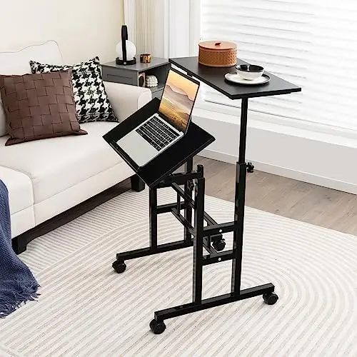 Mobile Standing Desk Stand Up Desk, Height Adjustable Computer Desk with Standing & Seating 2 Modes, Tilting Tabletop &
Mobile Standing Desk Stand Up Desk, Height Adjustable Computer Desk with Standing & Seating 2 Modes, Tilting Tabletop &