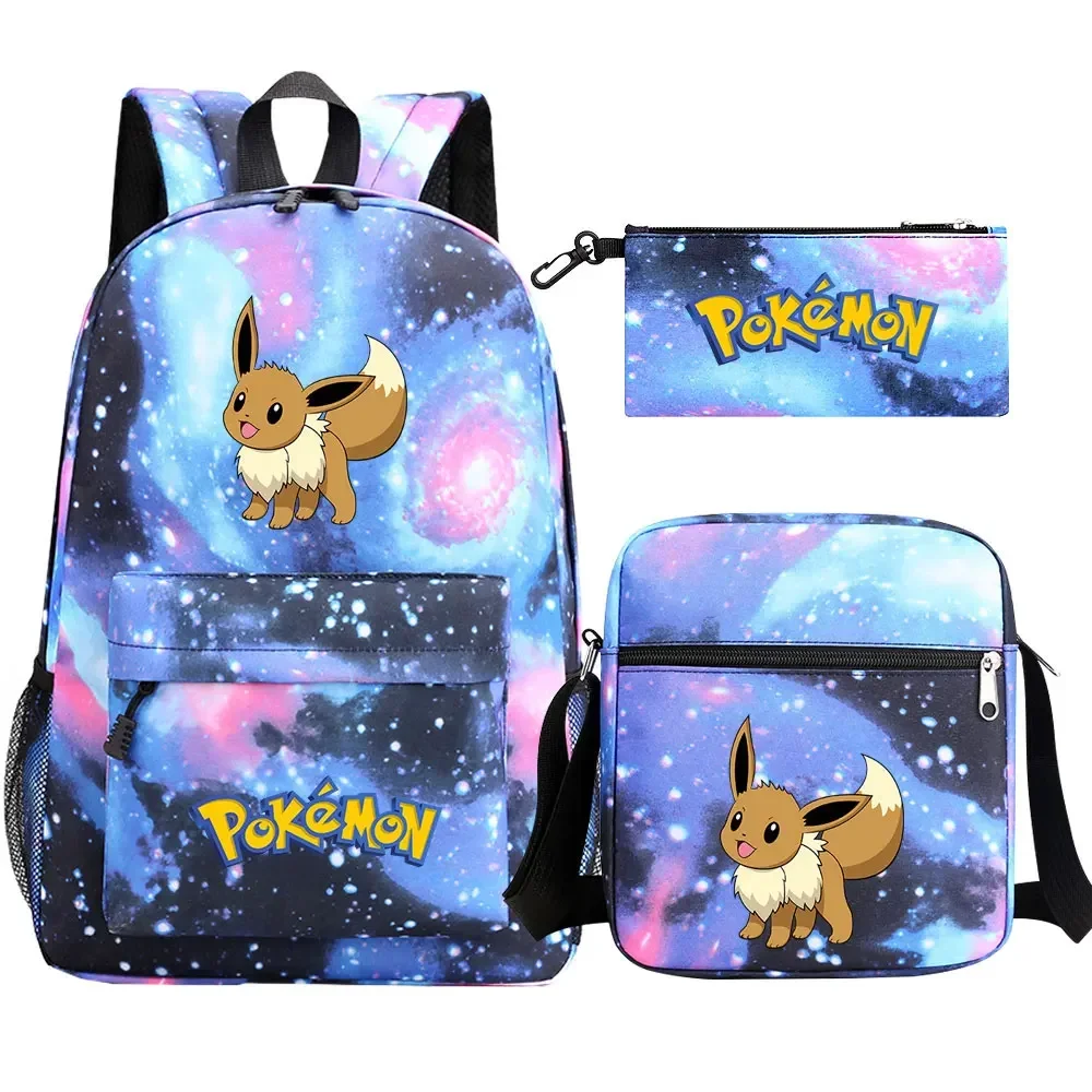 New Kawaii Eevee 3Pcs Boy Girl Kids School Book Bags Travel Backpack Shoulder Bag Pen Bags For Men Women Gift
New Kawaii Eevee 3Pcs Boy Girl Kids School Book Bags Travel Backpack Shoulder Bag Pen Bags For Men Women Gift