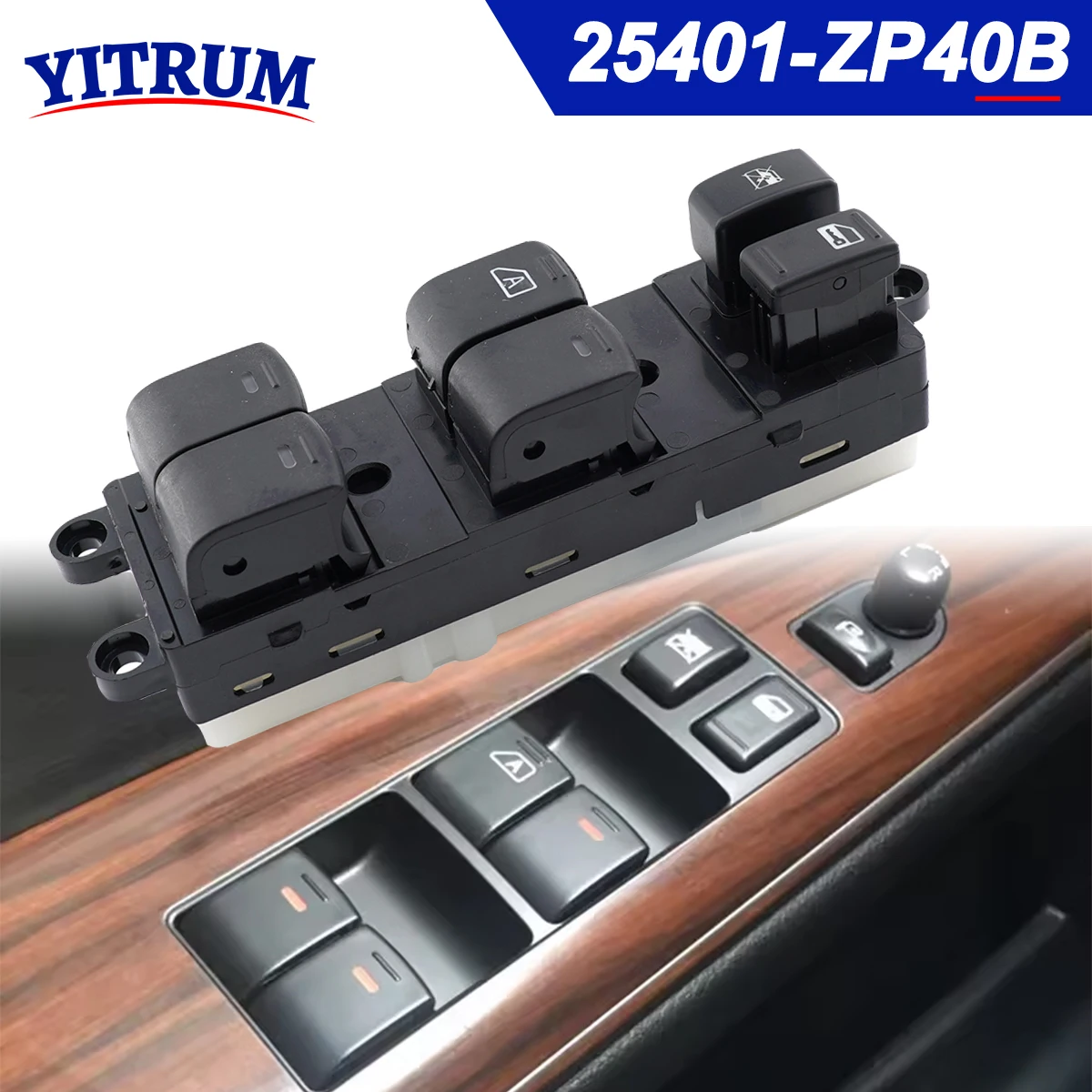 For Nissan Frontier Sentra 2008 2009 2010 2011 2012 2013 2014 2015 25401-ZP40B Master Window Switch Glass Control Button
For Nissan Frontier Sentra 2008 2009 2010 2011 2012 2013 2014 2015 25401-ZP40B Master Window Switch Glass Control Button