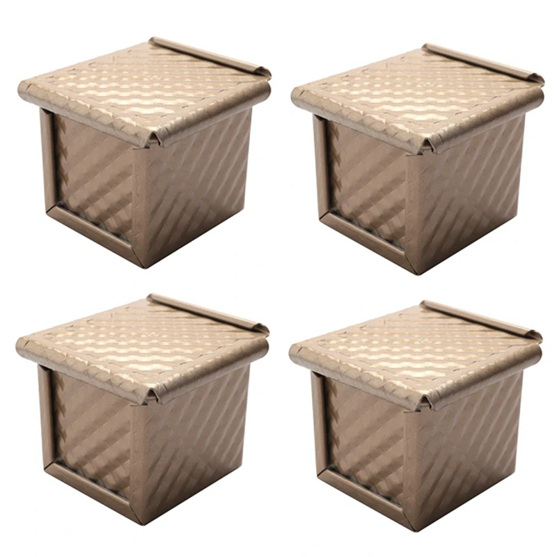 Loaf Pan With Lid Nonstick Bread Toast Mould Mini Square Toast Box For Home Baking Perfect Baking Set 4Pcs Easy To Use Gold
Loaf Pan With Lid Nonstick Bread Toast Mould Mini Square Toast Box For Home Baking Perfect Baking Set 4Pcs Easy To Use Gold