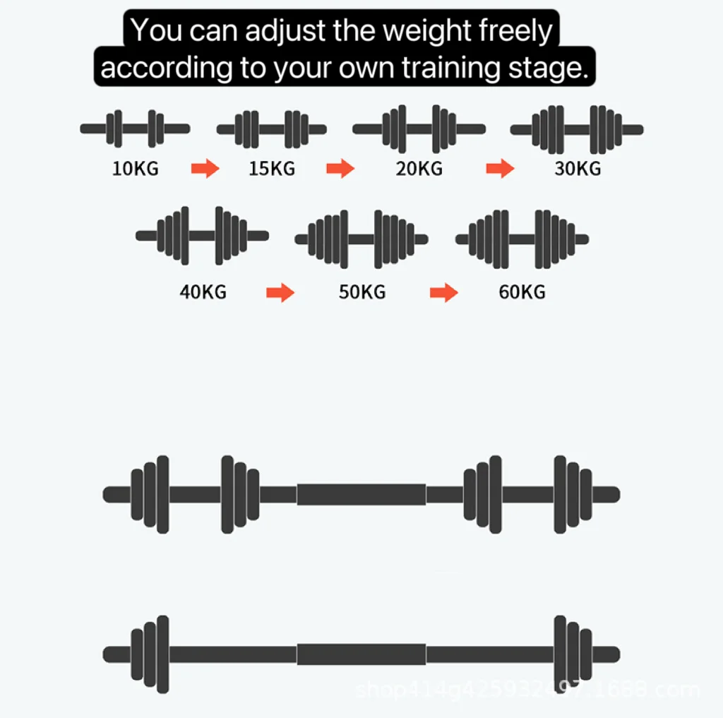 Barbell and Dumbell Custom Logo Fit Gym Equipment Case Curl bar Weight Set Adjustable Iron 50kg 55kg Barbell Dumbbell Set Sbba49c59c9aa4d8b88191943667b03012