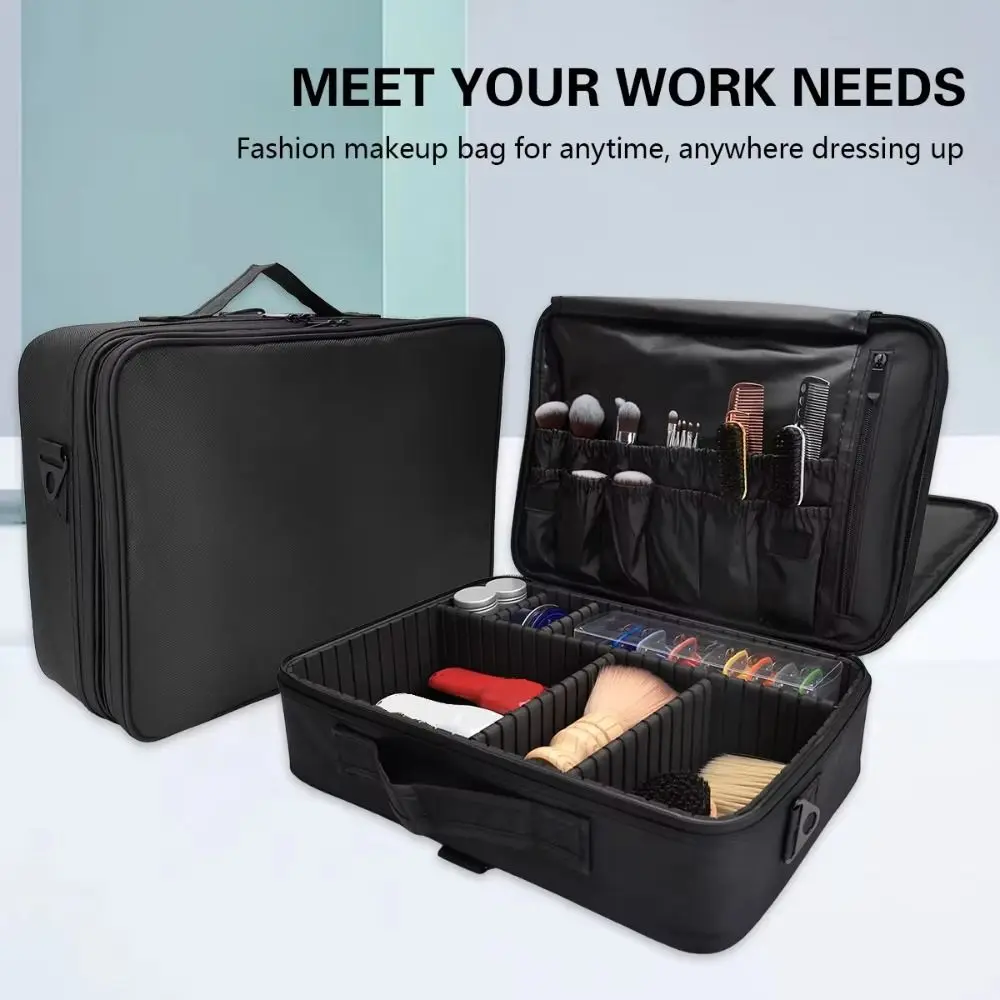 Waterproof Cosmetic Bag Professional Large Capacity Makeup Bag Easy to Clean Dividers Multi-Function Organizer Case Hair Stylist
Waterproof Cosmetic Bag Professional Large Capacity Makeup Bag Easy to Clean Dividers Multi-Function Organizer Case Hair Stylist