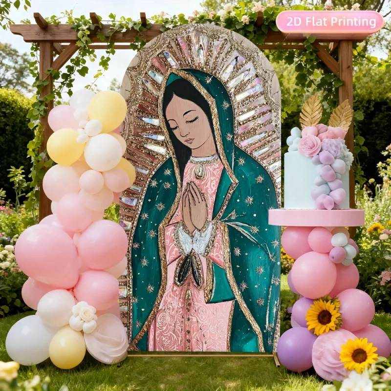 VIKAMA Our Lady of Guadalupe Portrait with Elegant Arch Background - Perfect for Weddings And Holiday Decor - Wall Art Decor
VIKAMA Our Lady of Guadalupe Portrait with Elegant Arch Background - Perfect for Weddings And Holiday Decor - Wall Art Decor