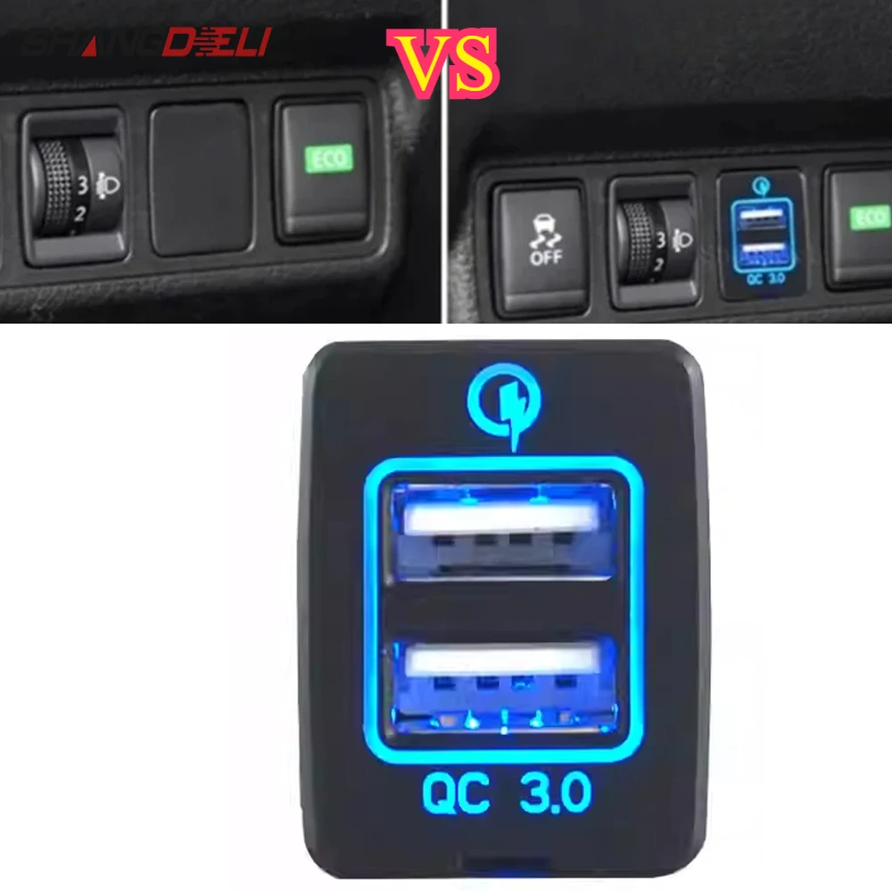 Автомобильное USB-зарядное устройство QC3.0, 1 шт., адаптер для быстрой зарядки телефона для Nissan X-Trail T32 2014 Qashqai J11 2015 Tiida NP300 Navara
Автомобильное USB-зарядное устройство QC3.0, 1 шт., адаптер для быстрой зарядки телефона для Nissan X-Trail T32 2014 Qashqai J11 2015 Tiida NP300 Navara