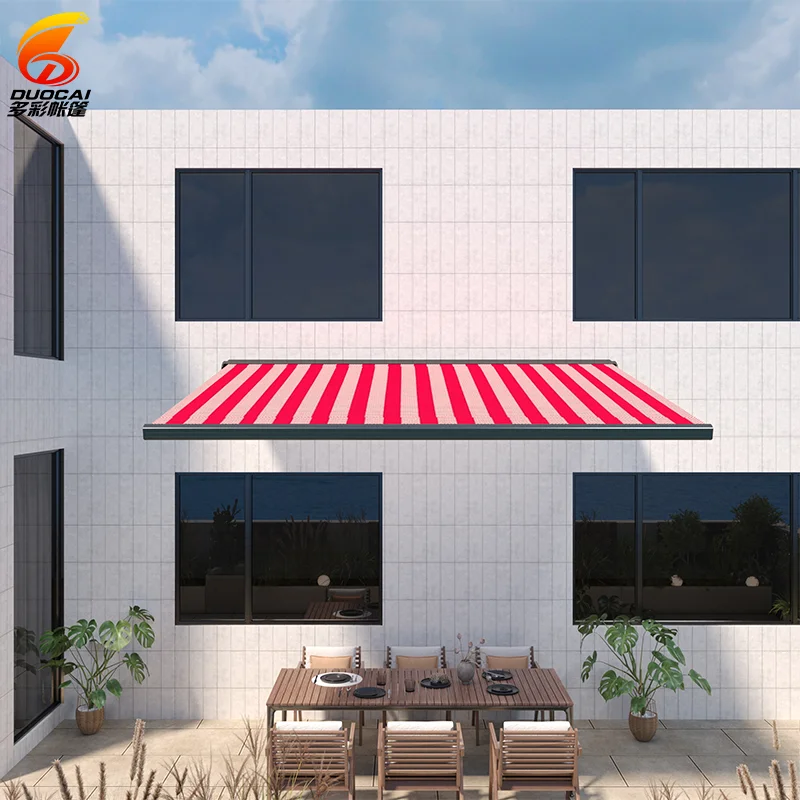DUOCAI Motorized Retractable Electric Heavy Duty Full Cassett Awning With LED Light
DUOCAI Motorized Retractable Electric Heavy Duty Full Cassett Awning With LED Light
