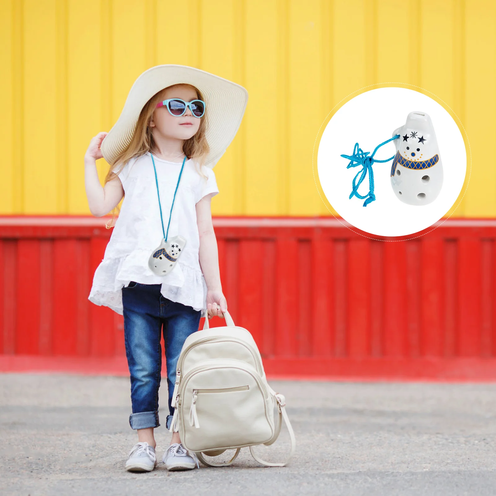 Portable Ceramic 6-Hole Ocarina Beginner Practice Wind Instrument Snowman Shape Mini Soprano C Ocarina for 
Portable Ceramic 6-Hole Ocarina Beginner Practice Wind Instrument Snowman Shape Mini Soprano C Ocarina for