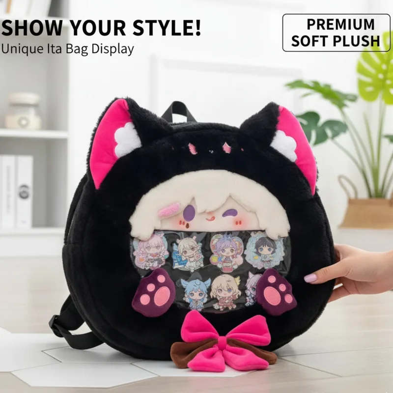 Lyney Itabags Genshin Impact Backpacks Cat Plush One Shoulder Bag Student Oblique Straddle Peripheral Doll Underarm ItaBags Gift
Lyney Itabags Genshin Impact Backpacks Cat Plush One Shoulder Bag Student Oblique Straddle Peripheral Doll Underarm ItaBags Gift