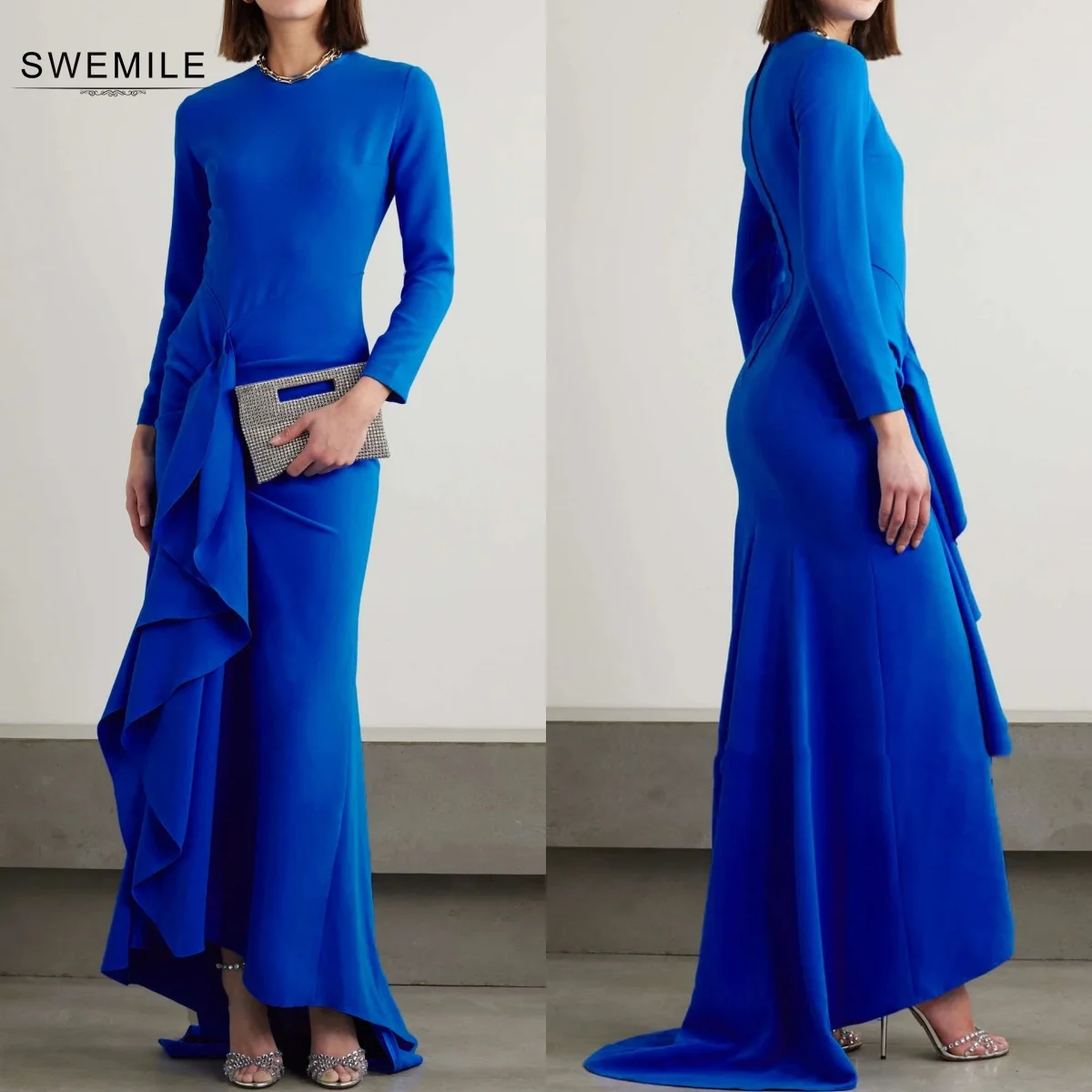 SWEMILE Prom Dress Wedding Party Dress O Neckline Formal Occasion Dresses For Special Events High-Low Ruffles Prom Gowns
SWEMILE Prom Dress Wedding Party Dress O Neckline Formal Occasion Dresses For Special Events High-Low Ruffles Prom Gowns