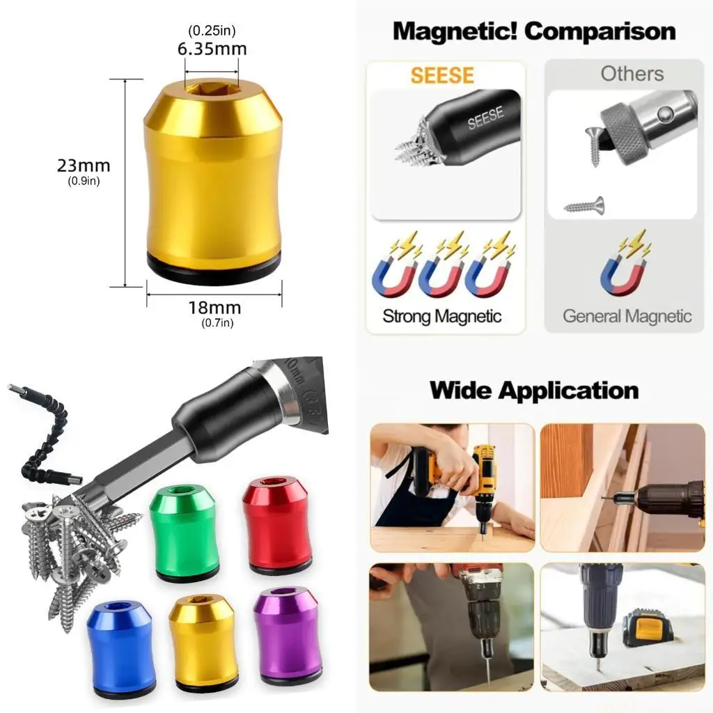 A2BE 5Pcs Bit Metal Magnetizer Screw Hexagonal Shank Base For Screwdriver Workshop Home Improvement
A2BE 5Pcs Bit Metal Magnetizer Screw Hexagonal Shank Base For Screwdriver Workshop Home Improvement