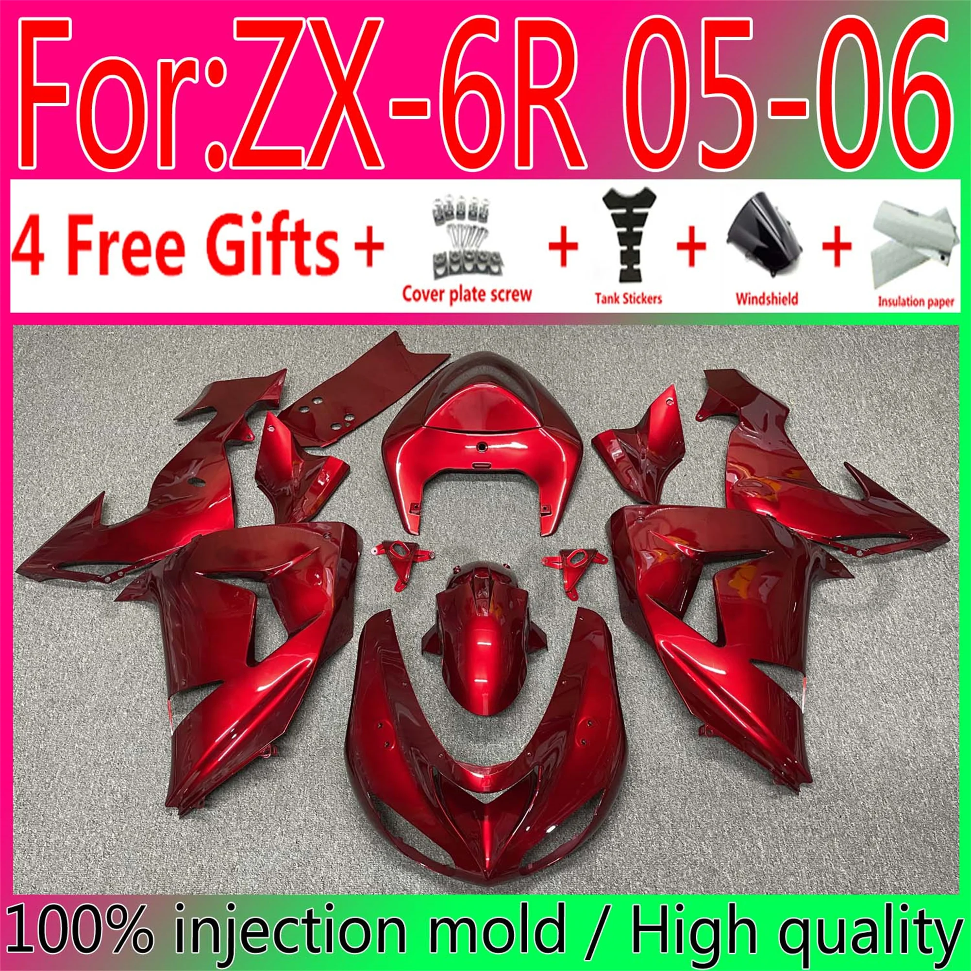 New ABS whole Motorcycle Fairings Kit Fit For Kawasaki Ninja ZX-6R 2005 2006 zx6r 2005-2006 fairing
New ABS whole Motorcycle Fairings Kit Fit For Kawasaki Ninja ZX-6R 2005 2006 zx6r 2005-2006 fairing