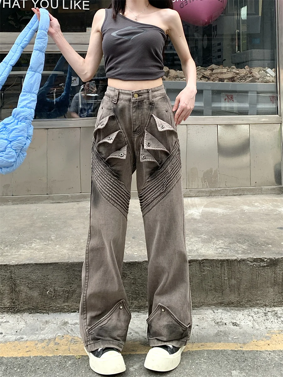 Slergiri American vintage loose straight jeans men and women y2k harajuku gothic high waist baggy wide-leg denim trousers
Slergiri American vintage loose straight jeans men and women y2k harajuku gothic high waist baggy wide-leg denim trousers