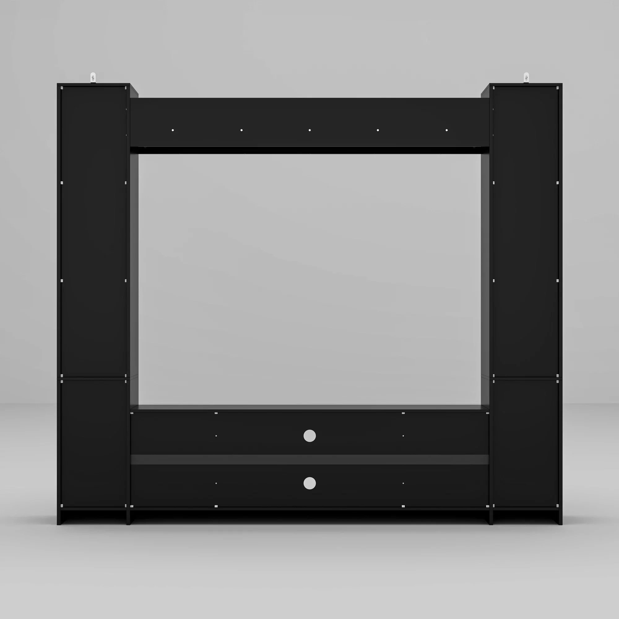 Modern Wall Unit TV Stand for TVs up to 65", Entertainment Center Media Console Table with 4 Doors & Bookshelves,Black
Modern Wall Unit TV Stand for TVs up to 65", Entertainment Center Media Console Table with 4 Doors & Bookshelves,Black