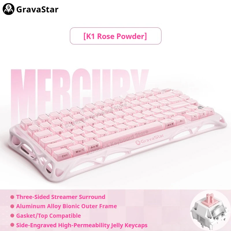 GravaStar K1 Wireless Gaming Mechanical Keyboard 79 Key RGB Gaming Bluetooth 2.4G Wired Pink keycaps Hot swap Gamer Keyboard
GravaStar K1 Wireless Gaming Mechanical Keyboard 79 Key RGB Gaming Bluetooth 2.4G Wired Pink keycaps Hot swap Gamer Keyboard