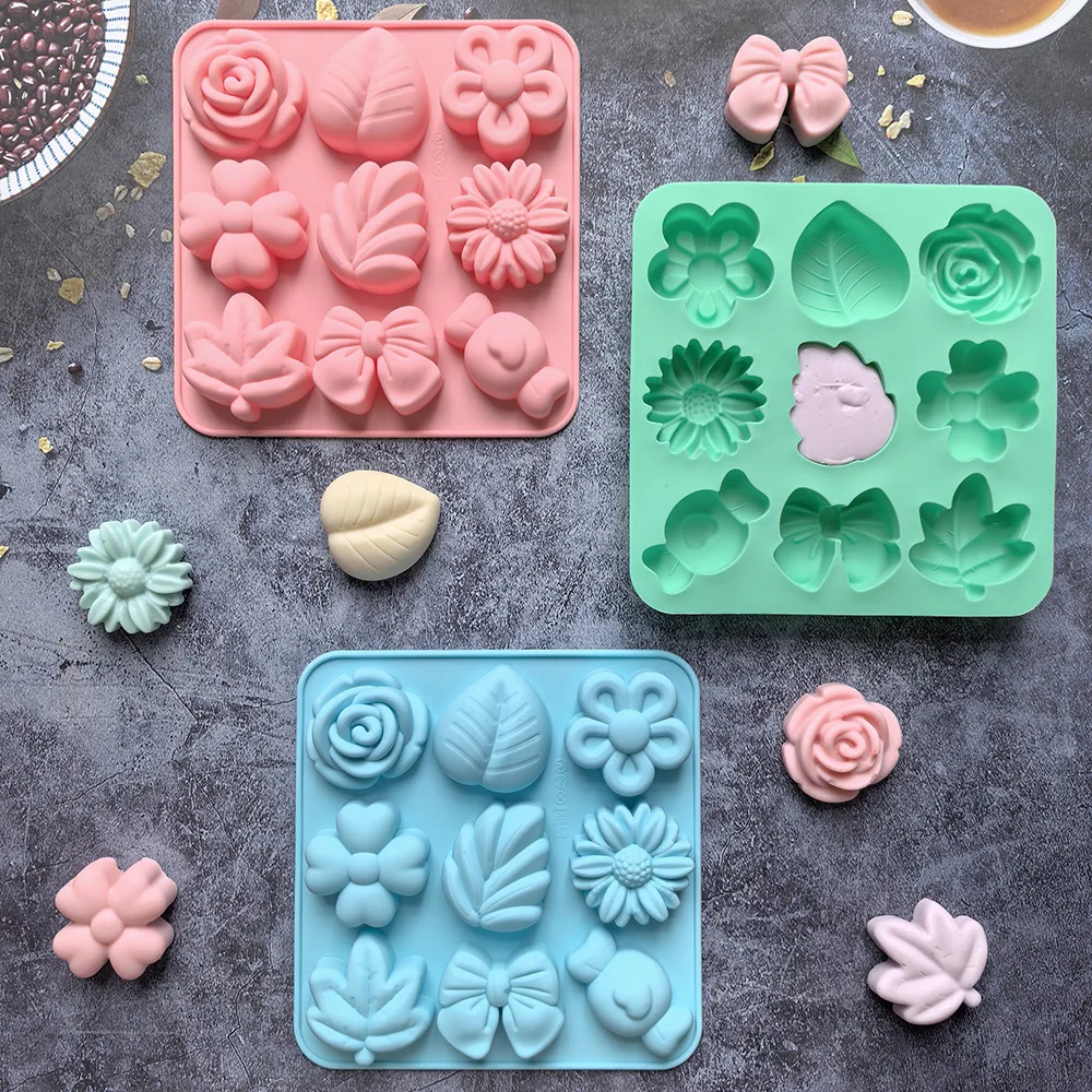 9 Holes 9 Flowers Chocolate Cookies Silicone Mold Candy Pudding Dessert Mold Cake Baking Utensils
9 Holes 9 Flowers Chocolate Cookies Silicone Mold Candy Pudding Dessert Mold Cake Baking Utensils