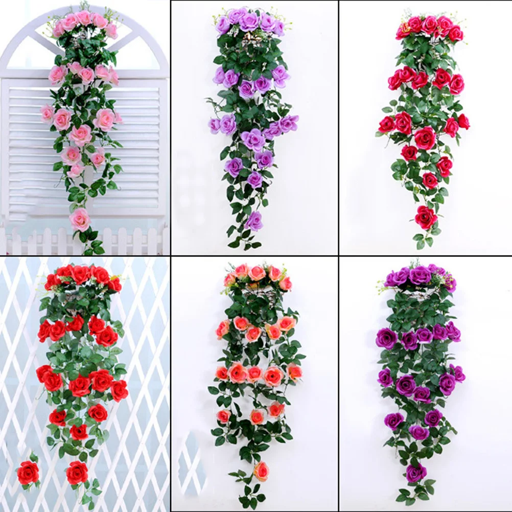 Artificial Hanging Rose Vine Realistic Fake Decor Home Outdoor Balcony Garden Hanging Flower
Artificial Hanging Rose Vine Realistic Fake Decor Home Outdoor Balcony Garden Hanging Flower