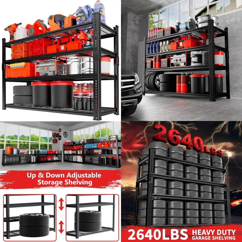 Сверхмощный регулируемый металлический органайзер для стеллажей — гаражный стеллаж для хранения 48x18x60 емкостью 2640 фунтов
Сверхмощный регулируемый металлический органайзер для стеллажей — гаражный стеллаж для хранения 48x18x60 емкостью 2640 фунтов