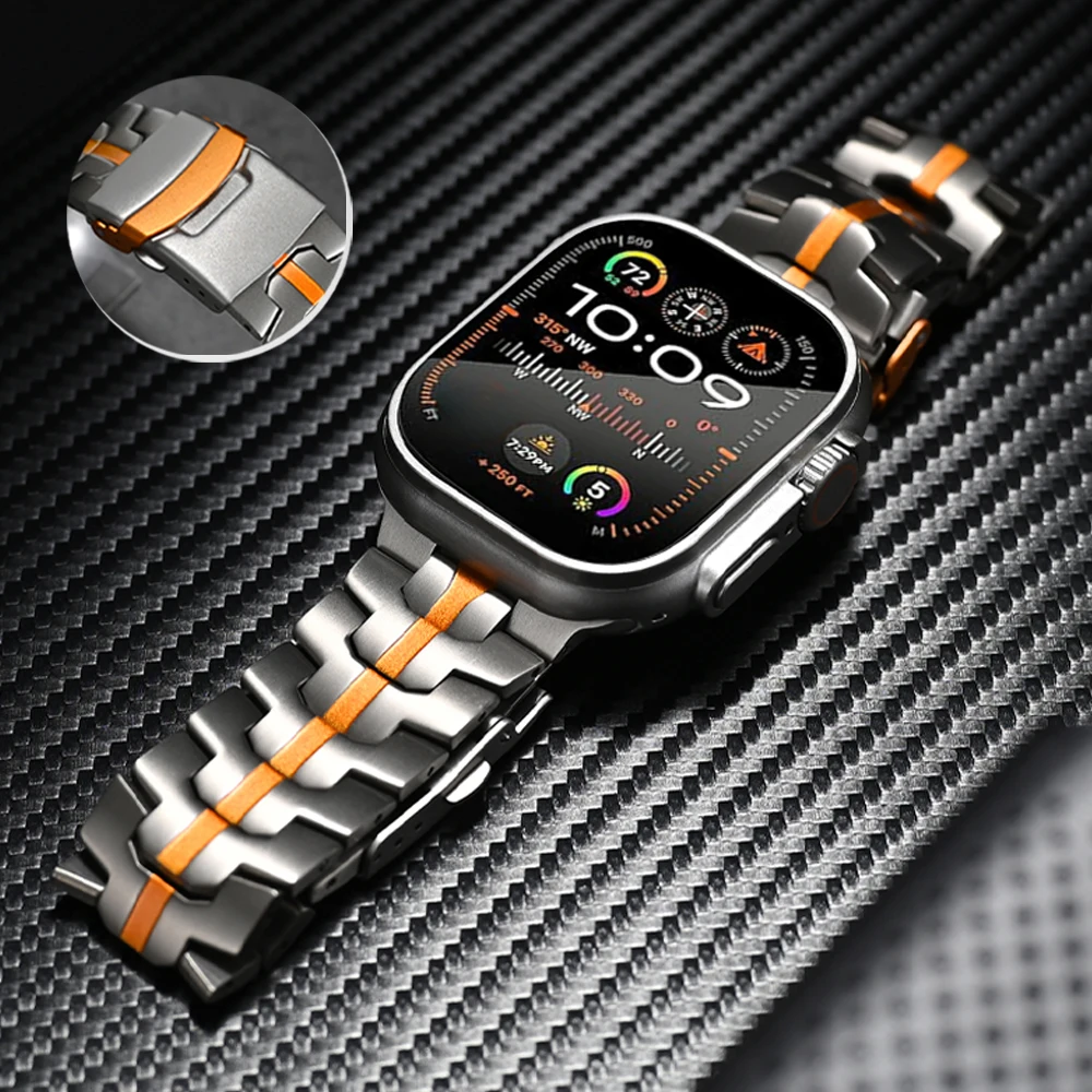 Браслет из нержавеющей стали для Apple Watch 9 45 мм Ultra 2 49 мм, металлический титановый ремешок для iWatch Series 8 7 6 5 4, браслет 42 44 мм
Браслет из нержавеющей стали для Apple Watch 9 45 мм Ultra 2 49 мм, металлический титановый ремешок для iWatch Series 8 7 6 5 4, браслет 42 44 мм