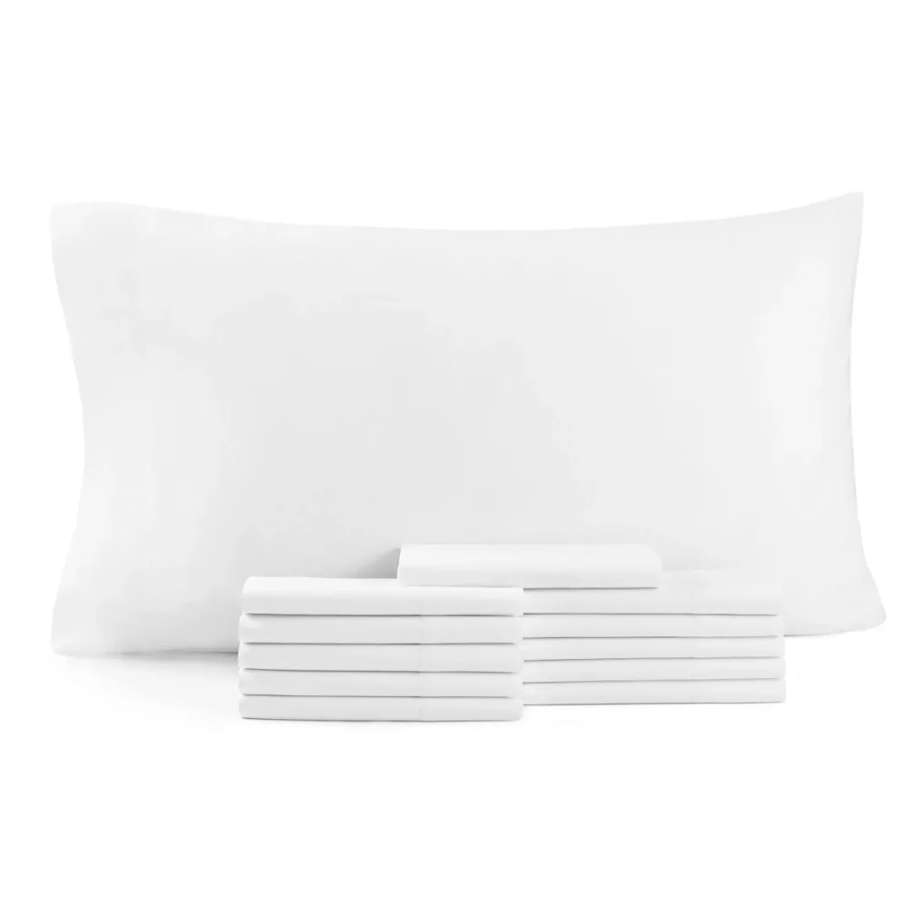 Arkwright Pillowcases - Soft Poly/Cotton Pillow Covers for Home - Standard Size - (12 Pack) White
Arkwright Pillowcases - Soft Poly/Cotton Pillow Covers for Home - Standard Size - (12 Pack) White