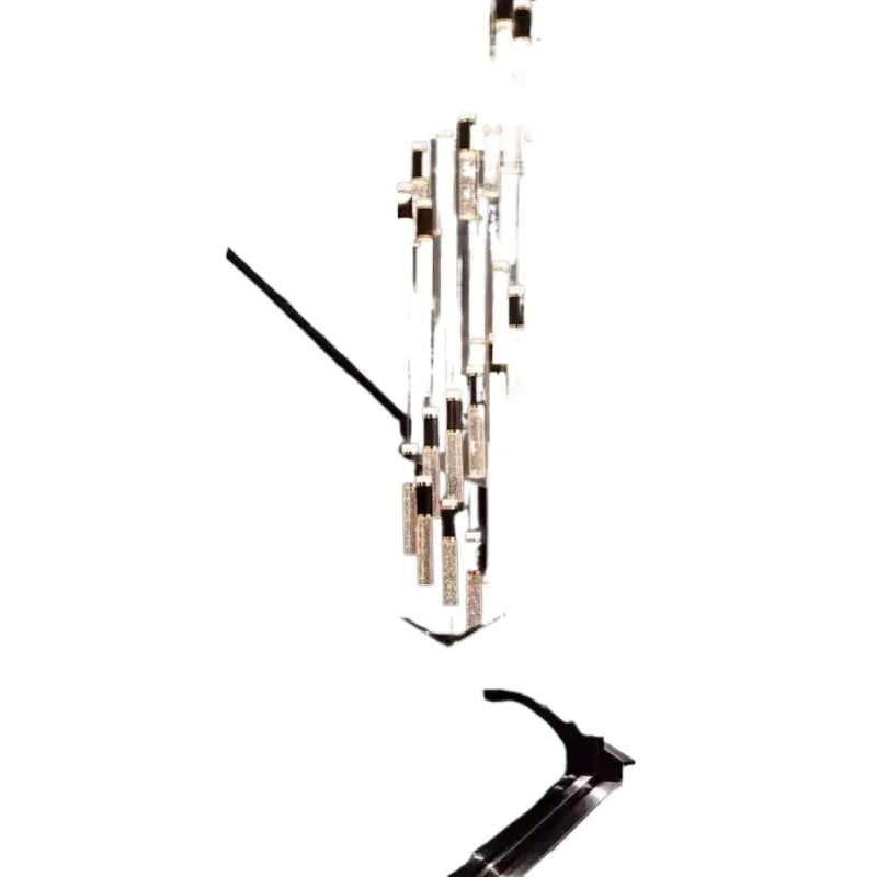 Stair chandelier light luxury, art crystal villa living room lamp loft apartment building mid-floor empty, duplex building
Stair chandelier light luxury, art crystal villa living room lamp loft apartment building mid-floor empty, duplex building