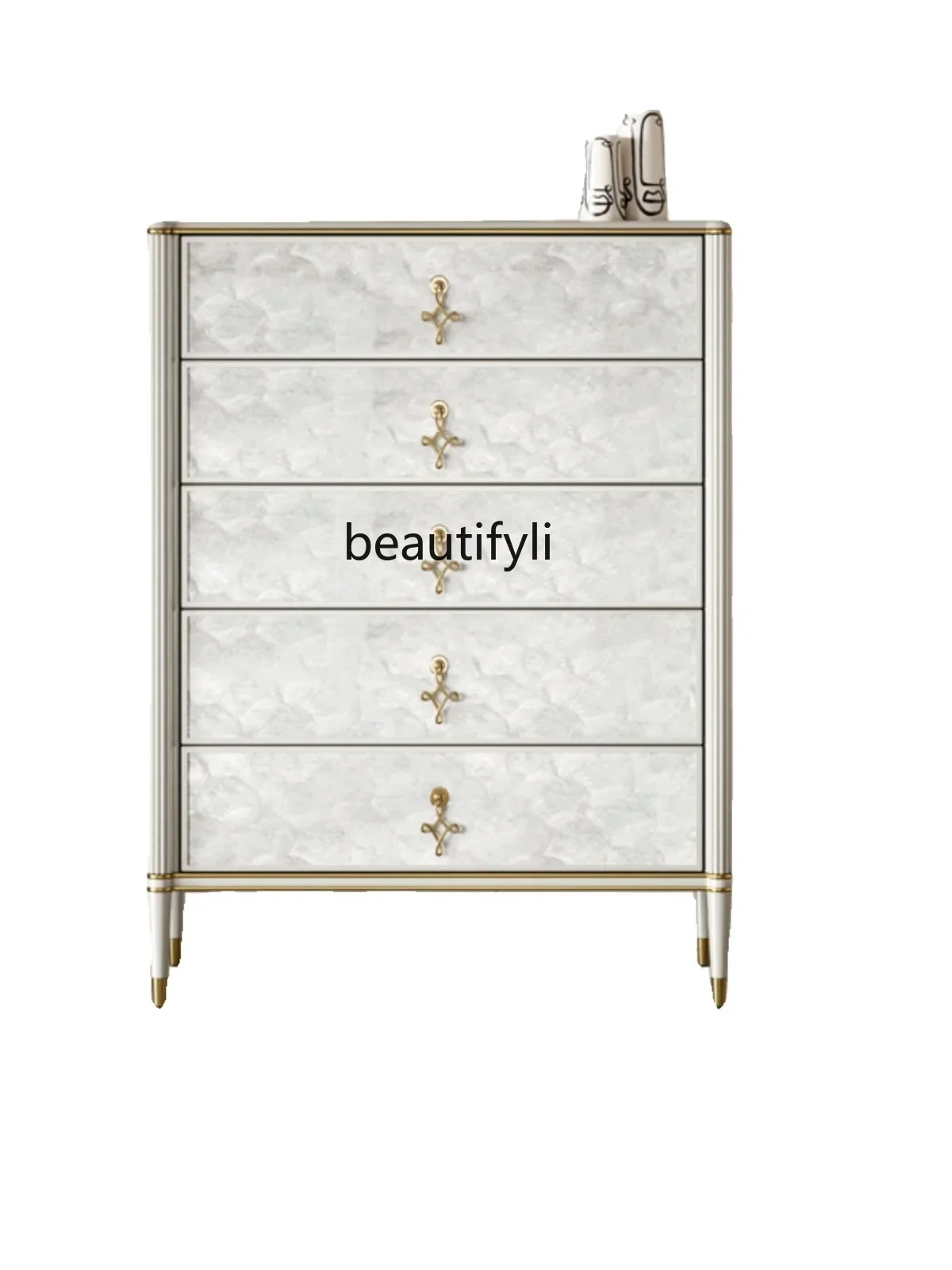 YH Light luxury shell chest of drawers painted solid wood large capacity drawer cabinet bedroom storage decorative cabinet
YH Light luxury shell chest of drawers painted solid wood large capacity drawer cabinet bedroom storage decorative cabinet