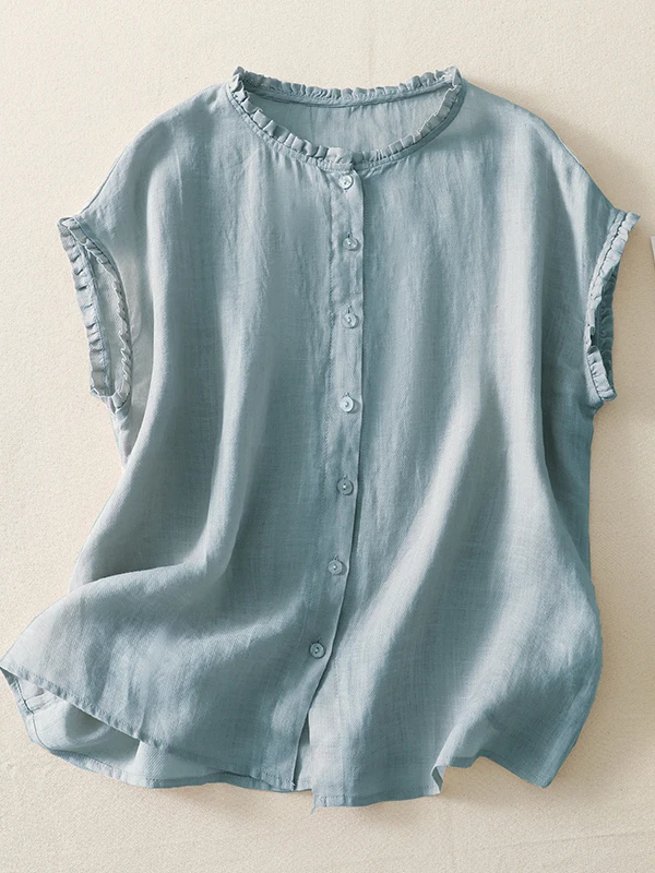 Retro Flax Svel irt Women Summer New Cotton Linen Stand Collar Loose Earlet Top Comfortable Breathable Casual Bl...
Retro Flax Svel irt Women Summer New Cotton Linen Stand Collar Loose Earlet Top Comfortable Breathable Casual Bl...