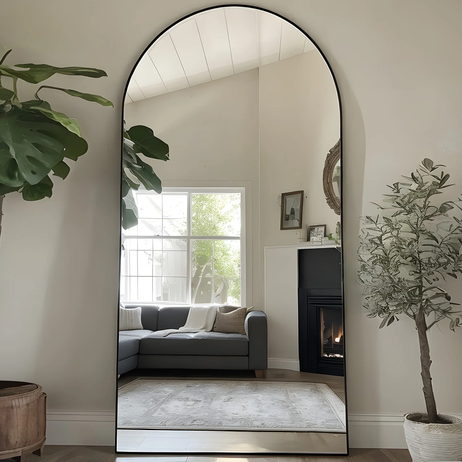 Full Length Mirror, Floor Mirror, Floor Standing Mirror Freestanding Arch Full Body Mirror with Stand for Bedroom, Hanging Mount
Full Length Mirror, Floor Mirror, Floor Standing Mirror Freestanding Arch Full Body Mirror with Stand for Bedroom, Hanging Mount