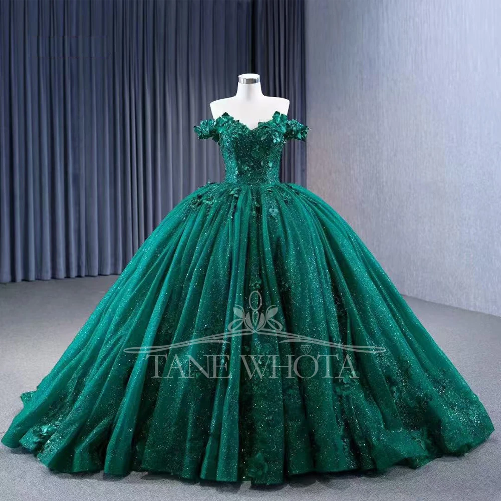 Vestidos 15 Años Ball Gown Sweetheart Off Shoulder Lace Up Back Beading Sequined Appliques Customized Green Long Dress
Vestidos 15 Años Ball Gown Sweetheart Off Shoulder Lace Up Back Beading Sequined Appliques Customized Green Long Dress