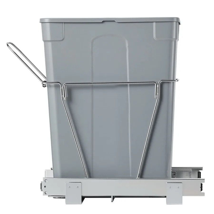 Kitchen Cabinet Pullout Trash Can, 35 QT Rubbish Recycling Bin, Undermount Waste Holder, Stainless Steel, Matte Black, Full-ext
Kitchen Cabinet Pullout Trash Can, 35 QT Rubbish Recycling Bin, Undermount Waste Holder, Stainless Steel, Matte Black, Full-ext