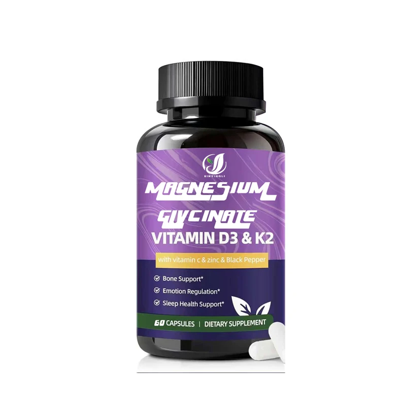 Magnesium Glycinate 600mg Vitamin D3 K2 Supplement Containing Vitamin C, Zinc, and Aloe Vera, Bone Support, Energy, 60 Capsules
Magnesium Glycinate 600mg Vitamin D3 K2 Supplement Containing Vitamin C, Zinc, and Aloe Vera, Bone Support, Energy, 60 Capsules