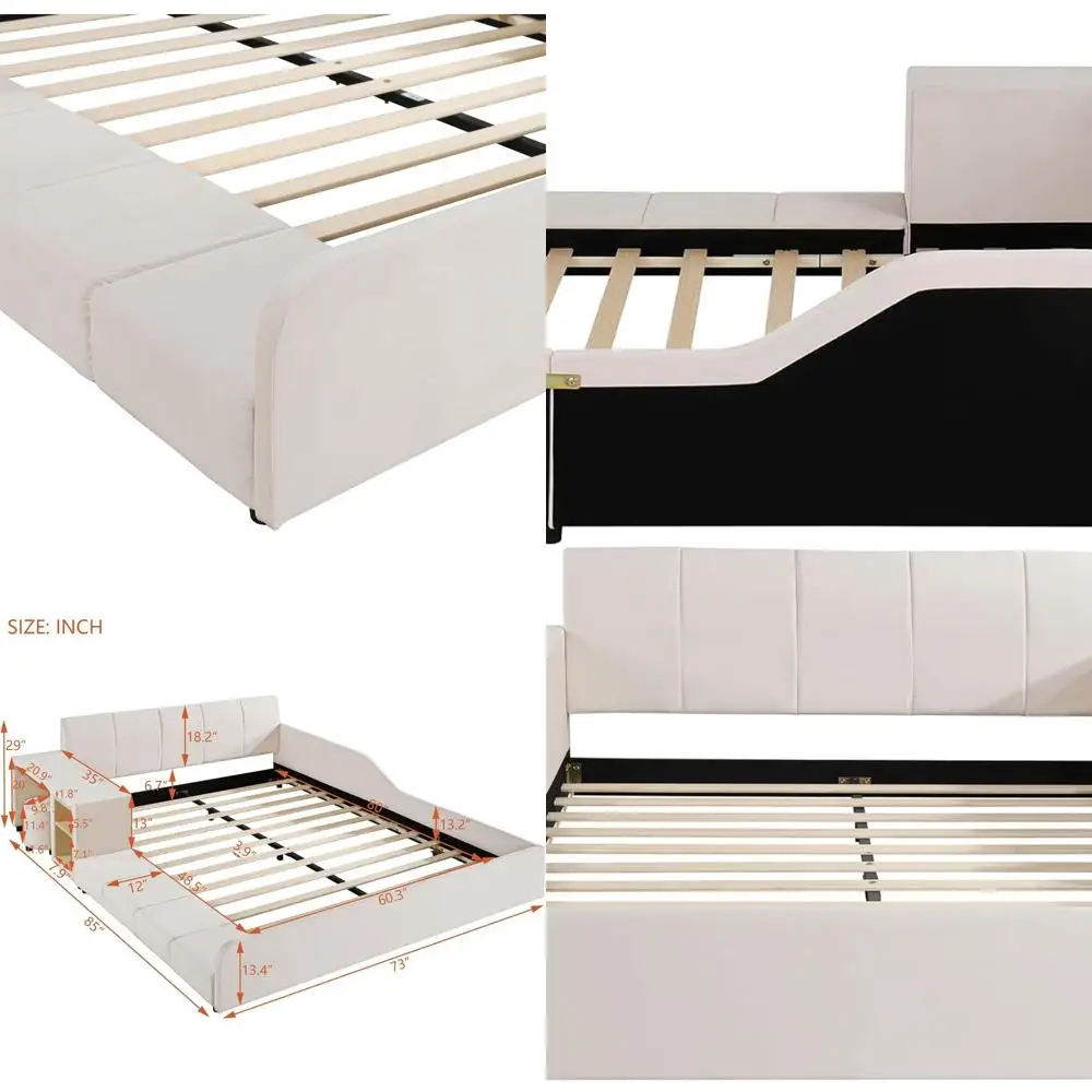 Кровать-платформа CJLMN с обивкой из вельвета, деревянная кровать размера «queen-size» для родителей и детей с прикроватным столиком и маленьким круглым столиком
Кровать-платформа CJLMN с обивкой из вельвета, деревянная кровать размера «queen-size» для родителей и детей с прикроватным столиком и маленьким круглым столиком