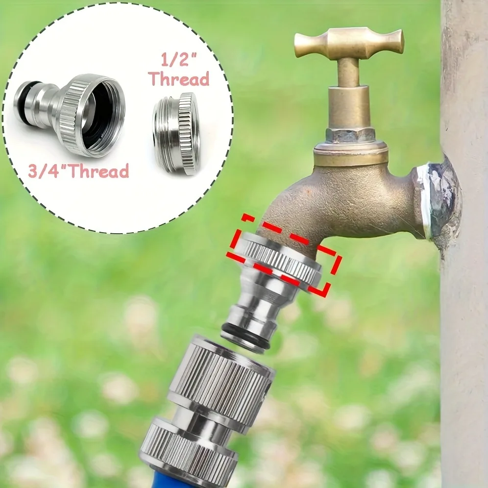 2Sets Garden Hose Aluminum Connector 1/2" Water Connector +1/2" To 3/4" Silvery Pacifier Connector Double-Mouth Internal Thread
2Sets Garden Hose Aluminum Connector 1/2" Water Connector +1/2" To 3/4" Silvery Pacifier Connector Double-Mouth Internal Thread