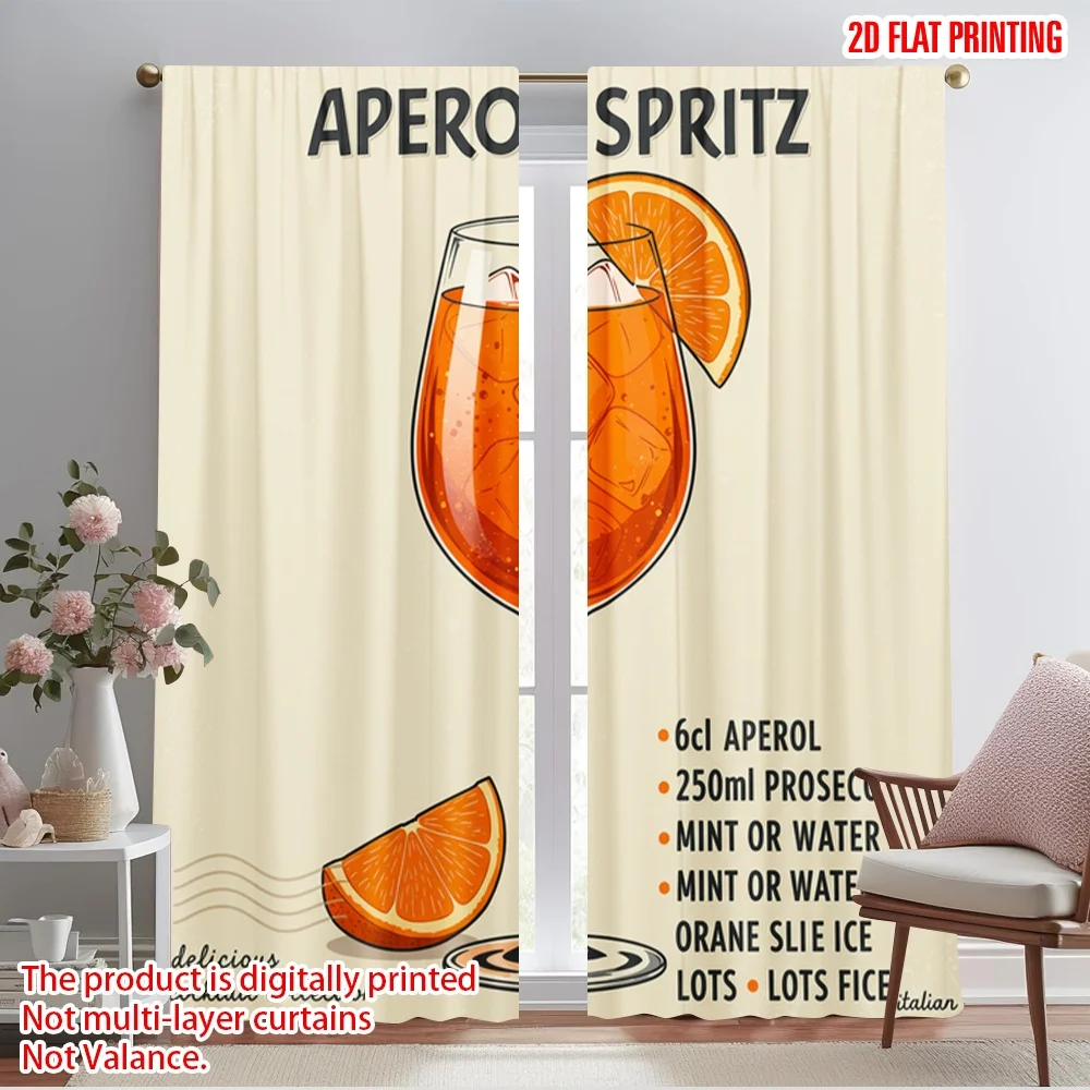 2pcs 2D flat printing Curtain Aperol Spritz Cocktail_a 100% Polyester Without Electricity Birthday Party Use for Holiday Decor
2pcs 2D flat printing Curtain Aperol Spritz Cocktail_a 100% Polyester Without Electricity Birthday Party Use for Holiday Decor