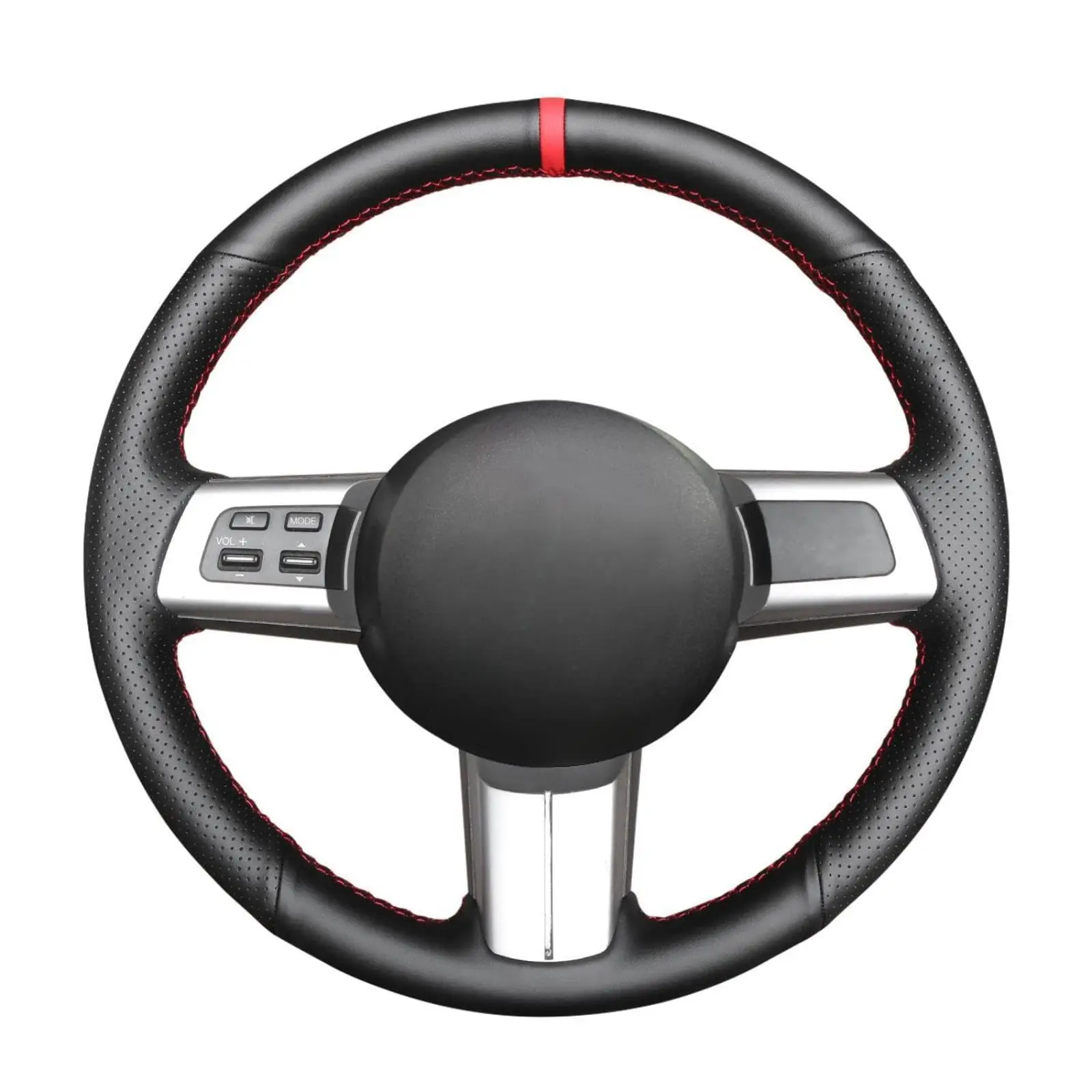 Premium Hand-Stitched Perforated Leather Steering Wheel Cover With Red Stitching For Mazda MX-5 2016-2019
Premium Hand-Stitched Perforated Leather Steering Wheel Cover With Red Stitching For Mazda MX-5 2016-2019
