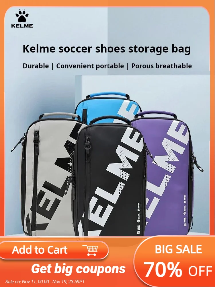 Kelme Football Shoe Bag Storage Bag Travel Shoe Bag Basketball Shoes Breathable Sports Handheld Equipment Bag
Kelme Football Shoe Bag Storage Bag Travel Shoe Bag Basketball Shoes Breathable Sports Handheld Equipment Bag