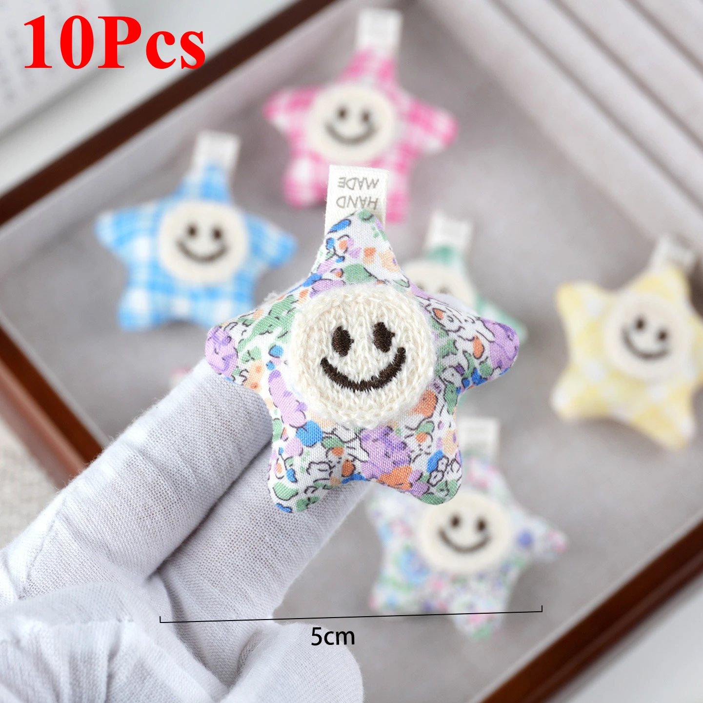 10pcs Star Fabric Charms Pentagram Stuffed with Cotton Pendant for Jewelry Making DIY Keychain Necklace Accessories
10pcs Star Fabric Charms Pentagram Stuffed with Cotton Pendant for Jewelry Making DIY Keychain Necklace Accessories