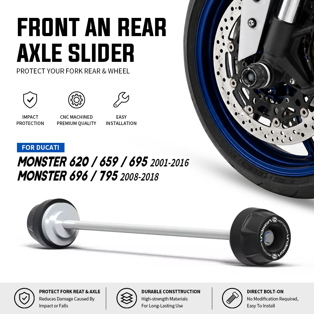 Monster 696 Front Rear Wheels Protect Slider For DUCATI Monset 695 2001-2018 Motorcycle Front Axle Rocker Arm Fork Crash Slider
Monster 696 Front Rear Wheels Protect Slider For DUCATI Monset 695 2001-2018 Motorcycle Front Axle Rocker Arm Fork Crash Slider
