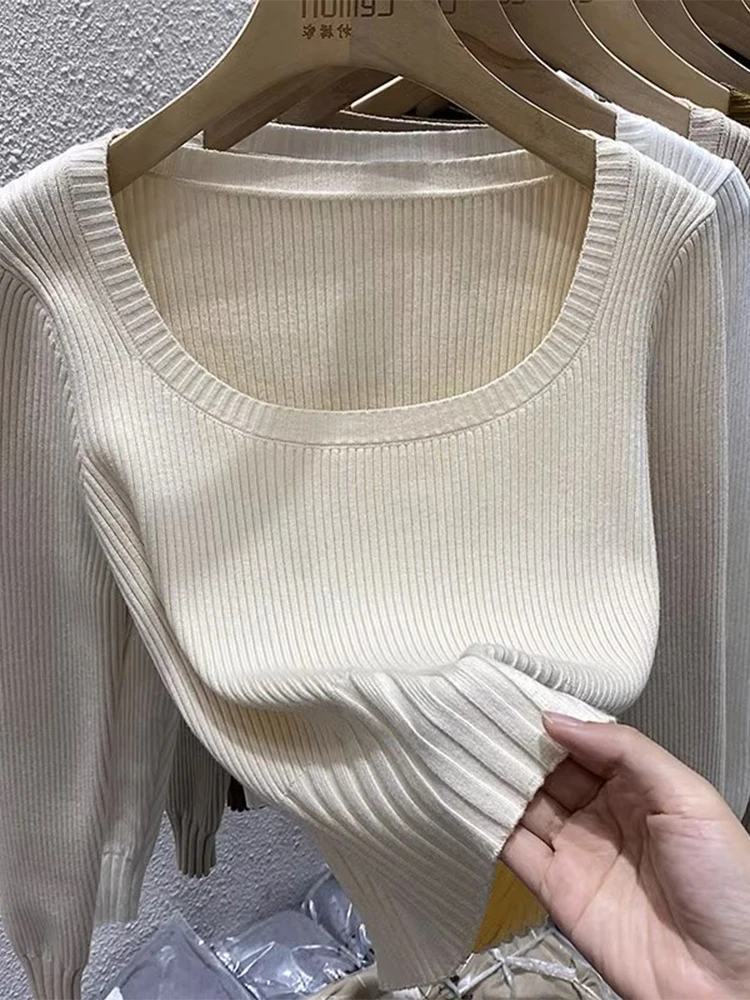 Women's Knitted Base Shirt Spring Autumn Outerwear Square Collar Long Sleeve Short Innerwear Winter Fashion Commute Style Pur...
Women's Knitted Base Shirt Spring Autumn Outerwear Square Collar Long Sleeve Short Innerwear Winter Fashion Commute Style Pur...