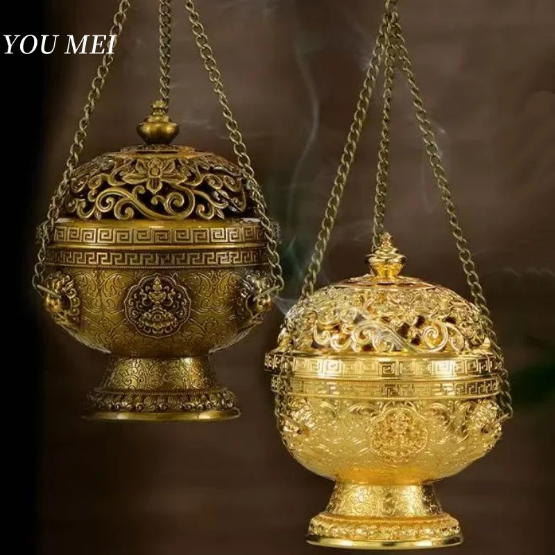 Multicolor Hanging Incense Burner Retro Copper Eight Auspicious Aromatherapy Stove Meditation Smoke Furnace Altars Buddhist Item
Multicolor Hanging Incense Burner Retro Copper Eight Auspicious Aromatherapy Stove Meditation Smoke Furnace Altars Buddhist Item