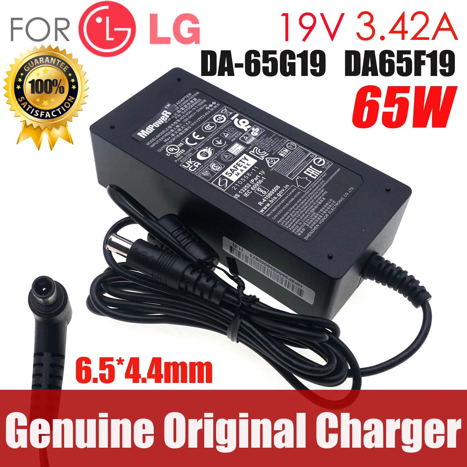 For LG SMART TV MONITOR M2352J-PM 32UL750 29LN4607 29LN4575 26LN460R M2780D-PZ 15Z980-U AAS5U1 Power Supply AC Adapter 19V 3.42A
For LG SMART TV MONITOR M2352J-PM 32UL750 29LN4607 29LN4575 26LN460R M2780D-PZ 15Z980-U AAS5U1 Power Supply AC Adapter 19V 3.42A